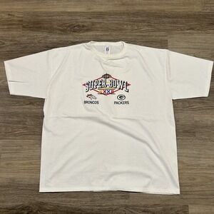 vintage 1998 Super Bowl XXXII Embroidered Tshirt Logo 7